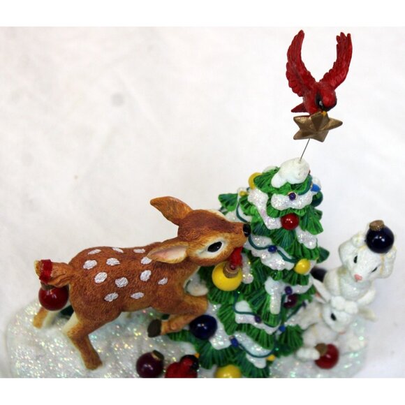 1998 Christopher Radko Woodland Winds Surrounded by Friends xmas Tree Fawn Bunny - Picture 8 of 10